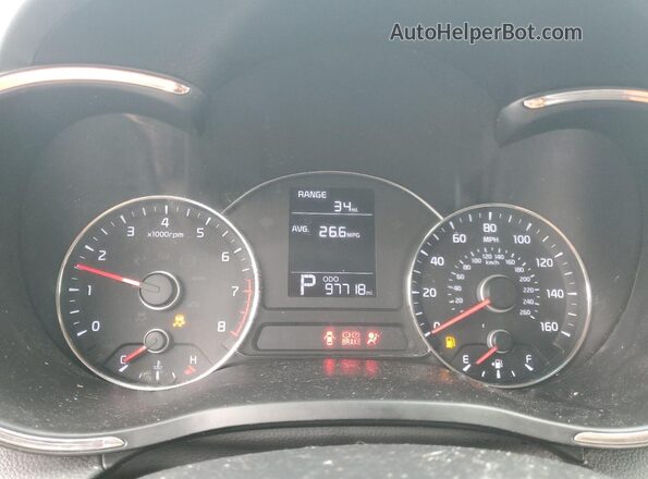 KNAFX4A60G5589691 2016 KIA FORTE Black Widok zestawu wskaźników