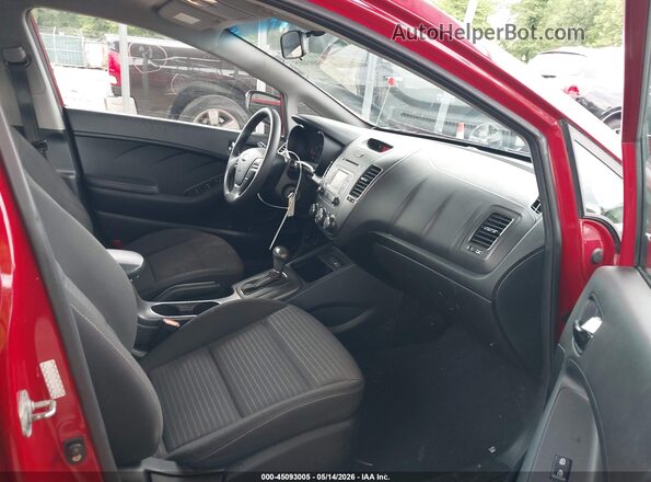 KNAFX4A6XG5527067 2016 KIA FORTE Red წინა სალონის ხედი
