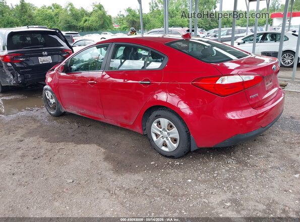 KNAFX4A6XG5527067 2016 KIA FORTE Red უკანა მარცხენა