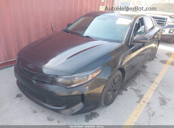 KNAGT4LE2H5014479 2017 KIA OPTIMA HYBRID Black წინა მარცხენა ხედი სამი მეოთხედიდან