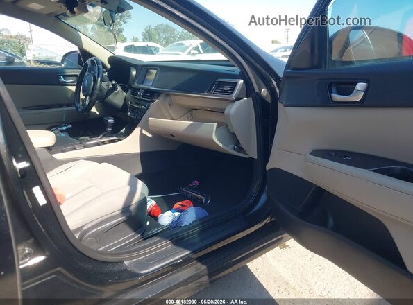 KNAGT4LE2H5014479 2017 KIA OPTIMA HYBRID Black წინა სალონის ხედი