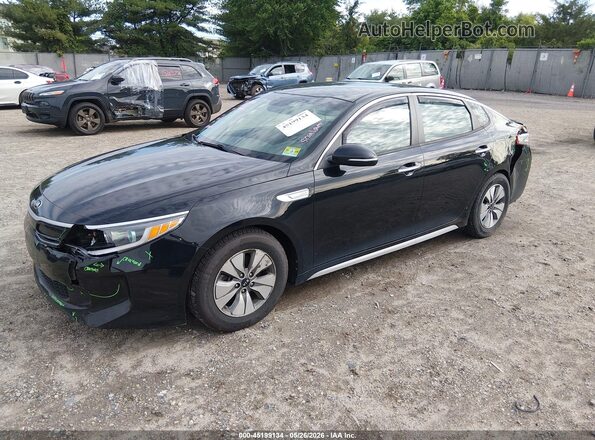 KNAGT4LE3H5014698 2017 KIA OPTIMA HYBRID Black წინა მარცხენა ხედი სამი მეოთხედიდან