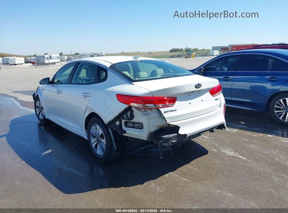 KNAGT4LE4H5019375 2017 KIA OPTIMA HYBRID White Vista frontal