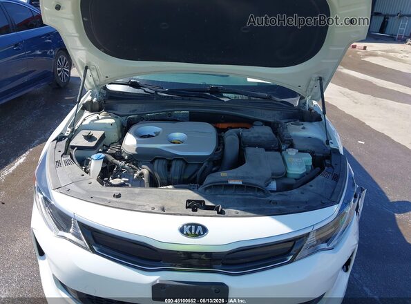 KNAGT4LE4H5019375 2017 KIA OPTIMA HYBRID White Vista trasera