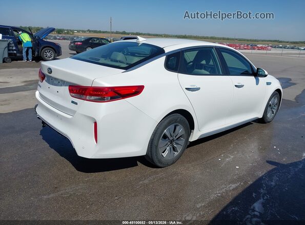 KNAGT4LE4H5019375 2017 KIA OPTIMA HYBRID White Trasero derecho
