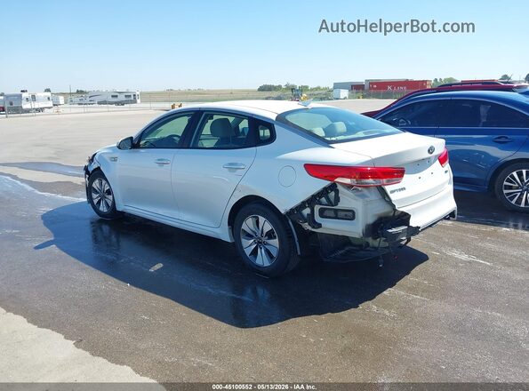 KNAGT4LE4H5019375 2017 KIA OPTIMA HYBRID White Trasero izquierdo