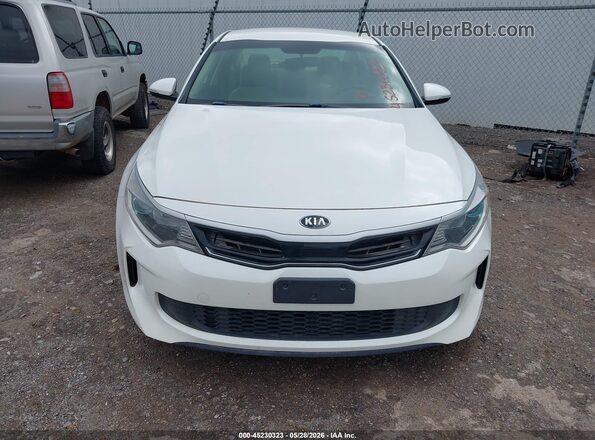 KNAGT4LE5H5012399 2017 KIA OPTIMA HYBRID White Widok zestawu wskaźników