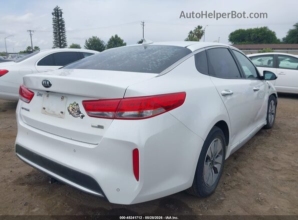 KNAGT4LE7H5013456 2017 KIA OPTIMA HYBRID White Trasero derecho