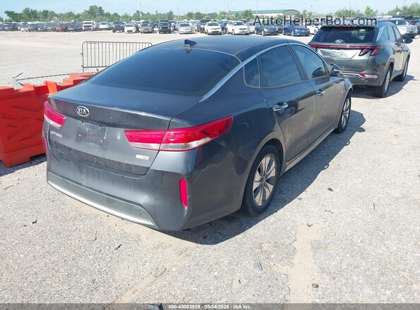 KNAGT4LEXH5016349 2017 KIA OPTIMA HYBRID Gray Задня права чверть