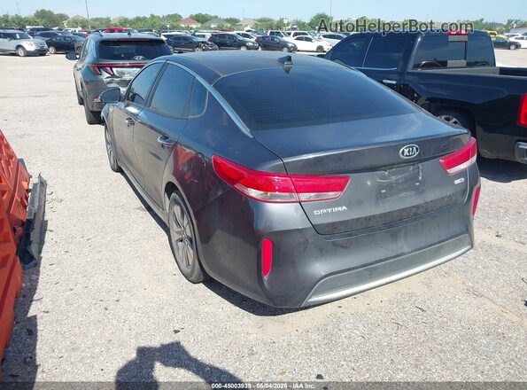 KNAGT4LEXH5016349 2017 KIA OPTIMA HYBRID Gray Задня ліва чверть