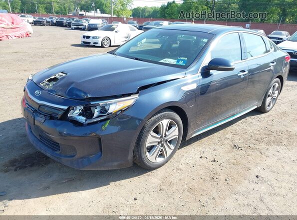 KNAGV4LD4J5024874 2018 KIA OPTIMA PLUG-IN HYBRID Dark Blue წინა მარცხენა ხედი სამი მეოთხედიდან