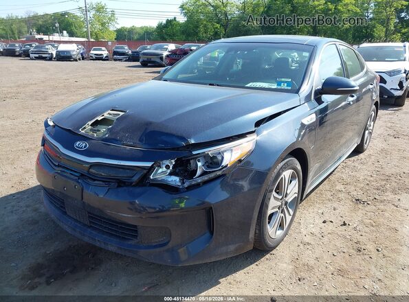 KNAGV4LD4J5024874 2018 KIA OPTIMA PLUG-IN HYBRID Dark Blue წინა ხედი