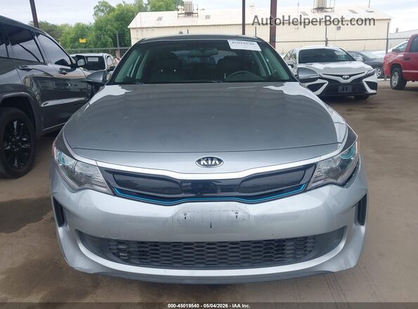 KNAGV4LD6J5025783 2018 KIA OPTIMA PLUG-IN HYBRID Silver Widok zestawu wskaźników