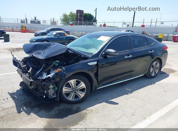 KNAGV4LDXH5013050 2017 KIA OPTIMA PLUG-IN HYBRID Black წინა მარცხენა ხედი სამი მეოთხედიდან
