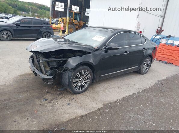 KNALN4D71G5209433 2016 KIA CADENZA Black წინა მარცხენა ხედი სამი მეოთხედიდან