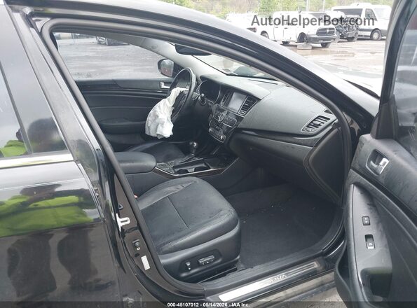 KNALN4D71G5209433 2016 KIA CADENZA Black წინა სალონის ხედი