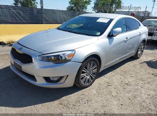 KNALN4D77G5215429 2016 KIA CADENZA Silver წინა მარცხენა ხედი სამი მეოთხედიდან