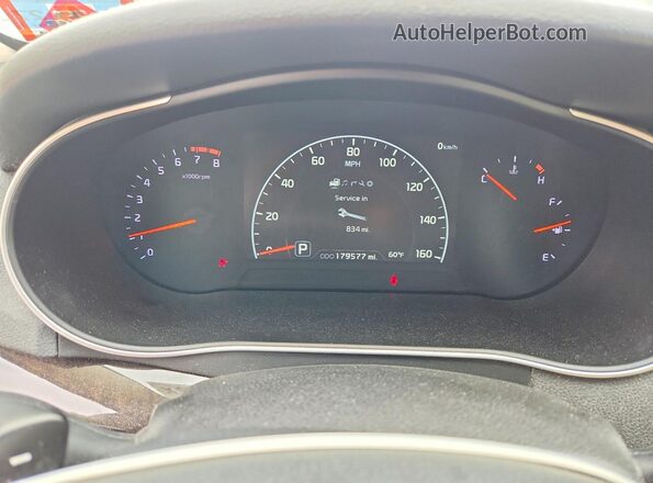 KNALN4D79G5206229 2016 KIA CADENZA White Вид щитка приладів