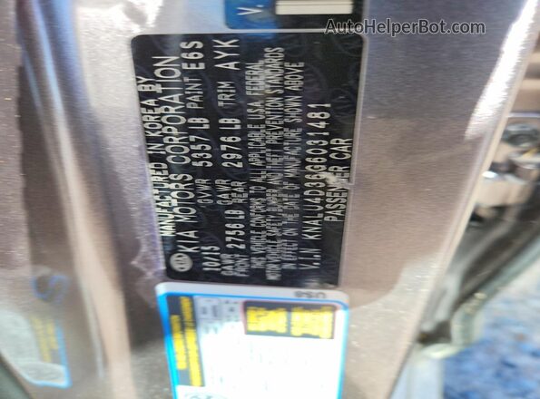KNALU4D36G6031481 2016 KIA K900 Серый Вид подкапотного пространства