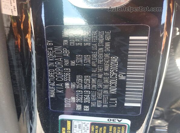KNDC3DLC5P5102148 2023 KIA EV6 Black 