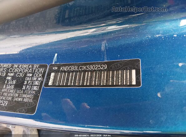 KNDCB3LC1K5302529 2019 KIA NIRO Blue Vista del compartimento del motor