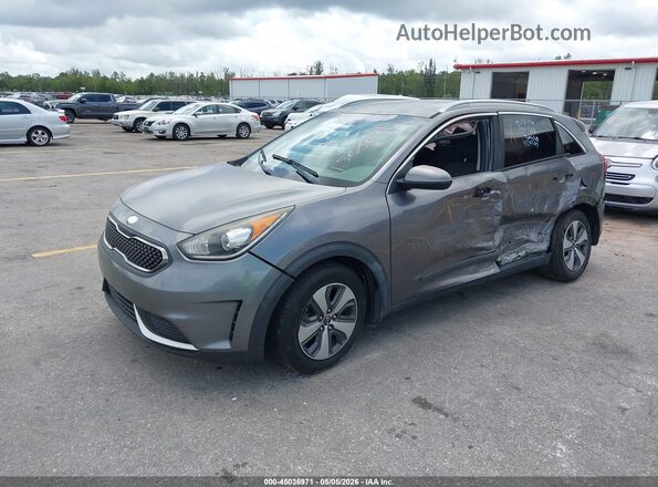 KNDCB3LC4H5070971 2017 KIA NIRO Gray Առջևի ձախ երեք քառորդ տեսարան