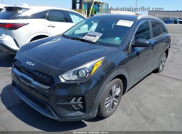 KNDCB3LC7N5548411 2022 KIA NIRO Black წინა მარცხენა ხედი სამი მეოთხედიდან