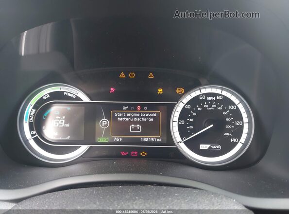 KNDCB3LC8K5321871 2019 KIA NIRO Silver Widok tylnych siedzeń