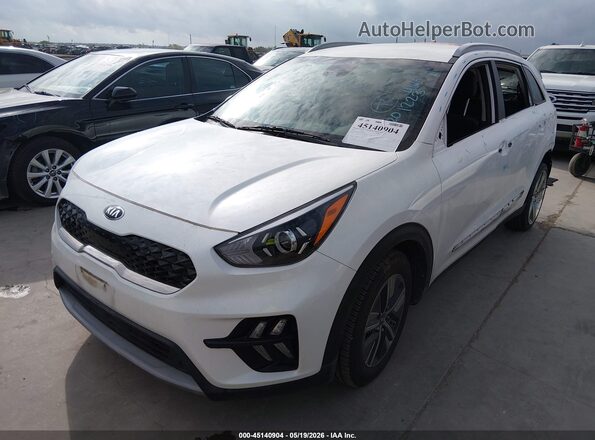 KNDCB3LC9L5373589 2020 KIA NIRO White წინა მარცხენა ხედი სამი მეოთხედიდან