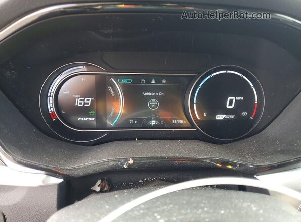 KNDCC3LG0N5160792 2022 KIA NIRO Black ხელსაწყოთა პანელის ხედი