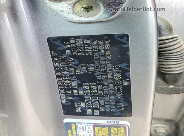 KNDCC3LG3N5161175 2022 KIA NIRO Gray 