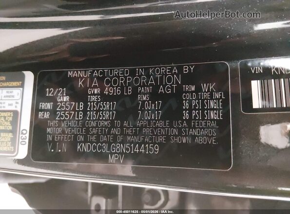 KNDCC3LG8N5144159 2022 KIA NIRO EV Beige Engine compartment view