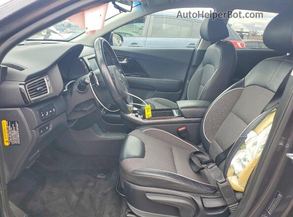 KNDCC3LG9K5017674 2019 KIA NIRO Black Widok wnętrza z przodu