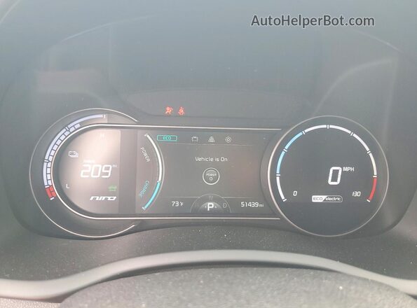 KNDCC3LG9K5017674 2019 KIA NIRO Black Widok zestawu wskaźników