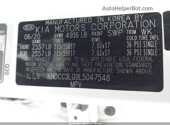 KNDCC3LG9L5047548 2020 KIA NIRO EV Белый Вид подкапотного пространства
