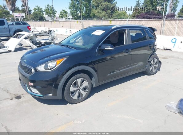 KNDCD3LD1J5205106 2018 KIA NIRO PLUG-IN HYBRID Black Vista tres cuartos delantera izquierda