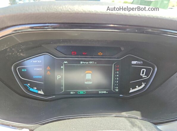 KNDCD3LD6N5546765 2022 KIA NIRO Gray ხელსაწყოთა პანელის ხედი
