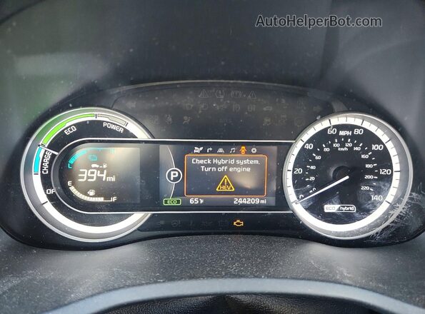 KNDCE3LC2H5047132 2017 KIA NIRO Black Widok zestawu wskaźników