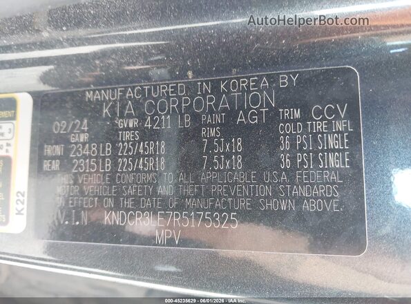 KNDCR3LE7R5175325 2024 KIA NIRO Black Вид підкапотного простору