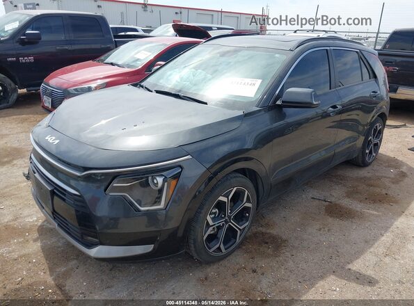 KNDCR3LE8P5049665 2023 KIA NIRO Gray Առջևի ձախ երեք քառորդ տեսարան