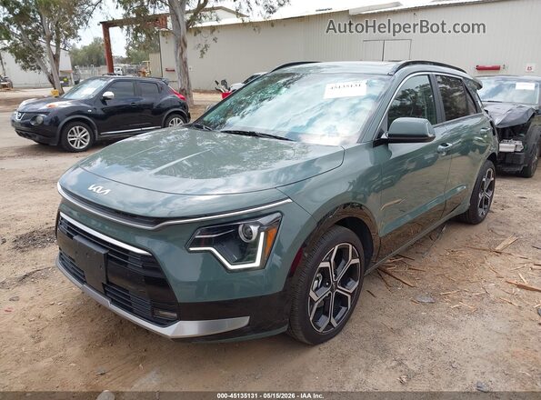 KNDCR3LE8P5114496 2023 KIA NIRO Green წინა მარცხენა ხედი სამი მეოთხედიდან