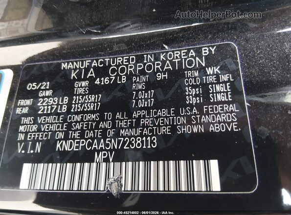 KNDEPCAA5N7238113 2022 KIA SELTOS Black Engine compartment view