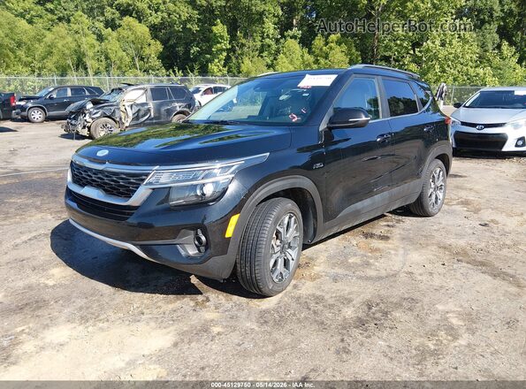KNDERCAAXM7224409 2021 KIA SELTOS Black წინა მარცხენა ხედი სამი მეოთხედიდან