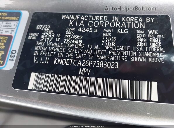 KNDETCA26P7383023 2023 KIA SELTOS Silver Вид підкапотного простору