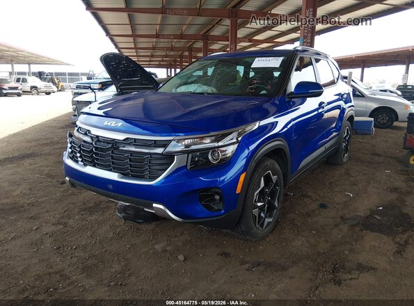 KNDEU2AA7S7721973 2025 KIA SELTOS Blue Առջևի ձախ երեք քառորդ տեսարան