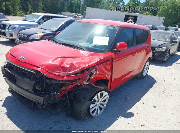 KNDJ23AU3M7768554 2021 KIA SOUL Red წინა მარცხენა ხედი სამი მეოთხედიდან