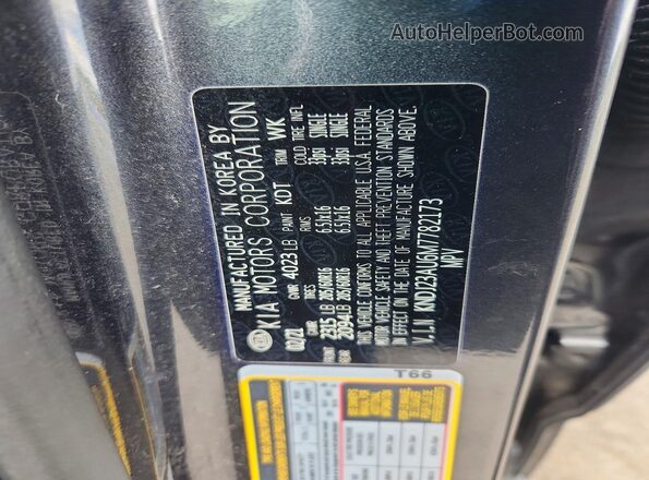 KNDJ23AU6M7782173 2021 KIA SOUL Gray 