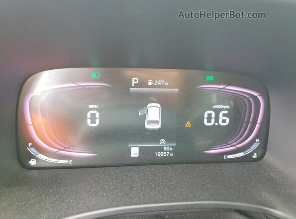 KNDJ53AU7R7233287 2024 KIA SOUL Blue Widok zestawu wskaźników