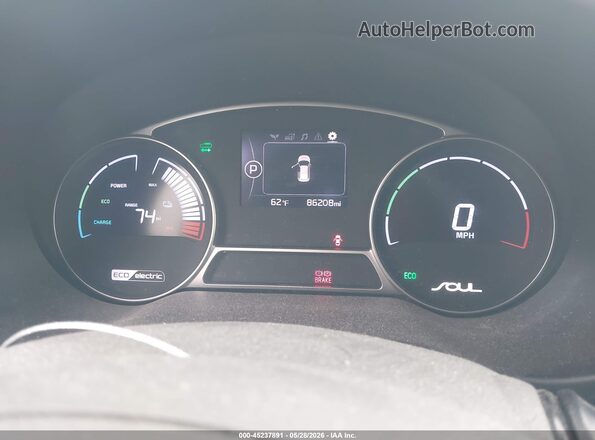 KNDJX3AE1G7007486 2016 KIA SOUL EV Gray Vista de los asientos traseros