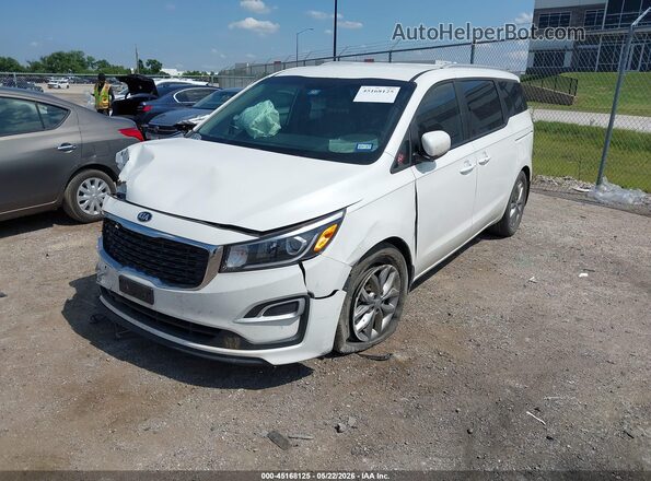 KNDMB5C10M6668249 2021 KIA SEDONA White წინა მარცხენა ხედი სამი მეოთხედიდან